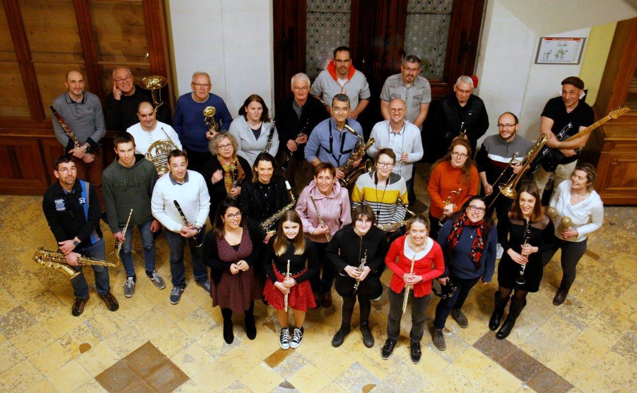 Photo haut groupe harmonie lyre st Marcellinoise